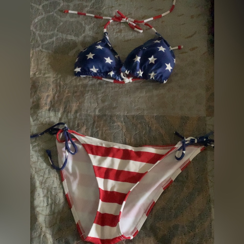 American flagged bikini